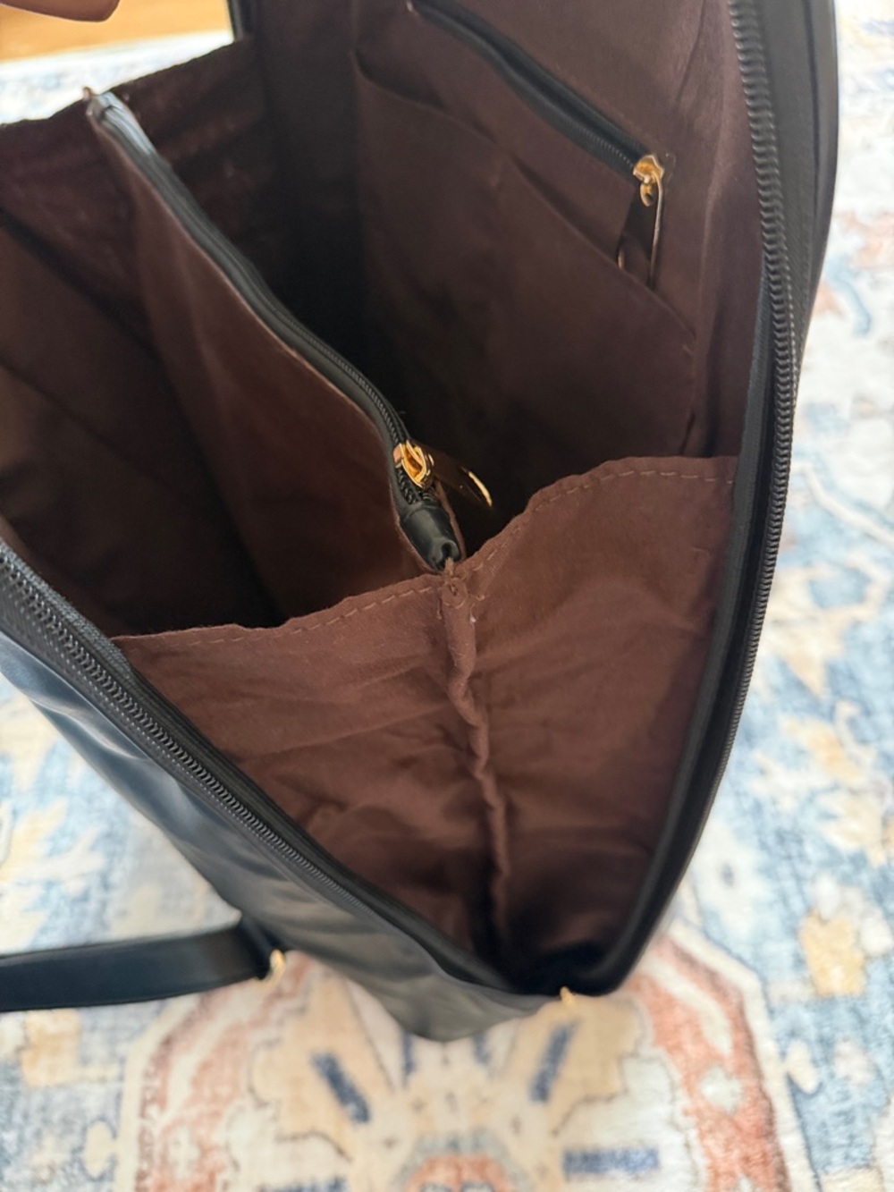 Black Embroidered Crane Backpack - Picture 10 of 14